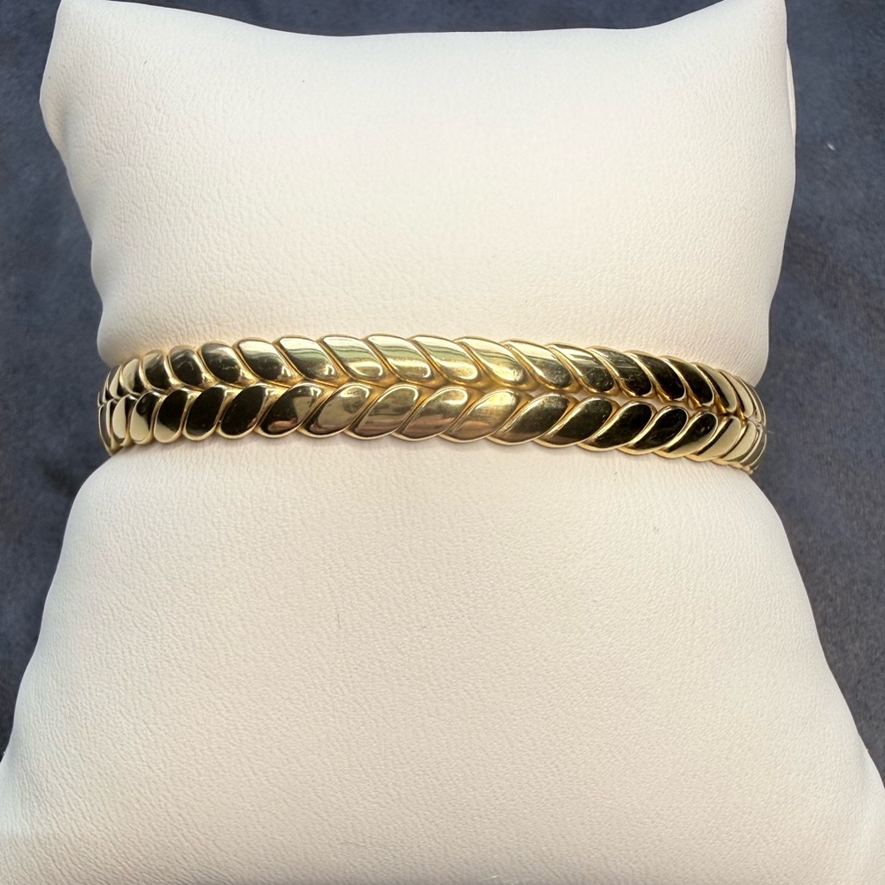 Ellie Vail Gold 18k PVD Plated Steel Water Resistant OIVIA Bangle Bracelet